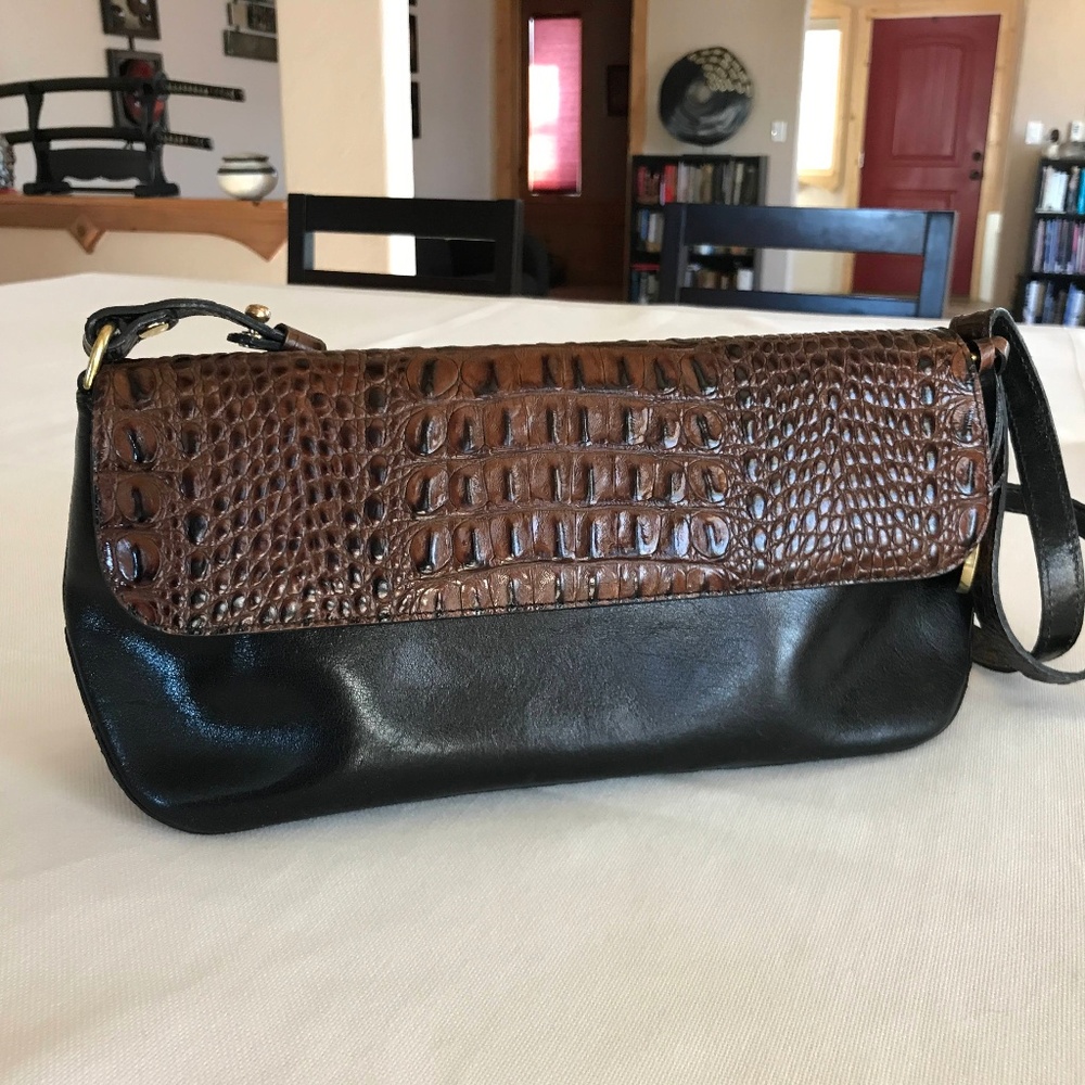Braham Two-toned Pecan and Black Purse